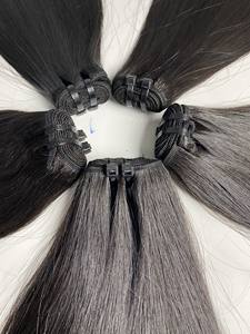 Cheveux bruts non traités Extension de cheveux naturels droits à double trame/à trame unique de haute qualité prix de gros - Product Image 4