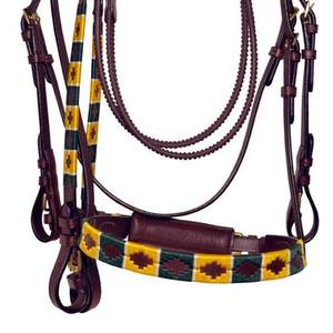 OEM ODM Personnalisé Haute Qualité Bridon et Muserolle en Cuir Polo pour Cheval avec Cristaux, Muserolle Rembourrée, Bandeau Frontal, Couleur Personnalisée pour - Product Image 2