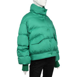 Latest Design Unique Fashion Women's Quilted Knitted Canvas 100% Polyester Waterproof Breathable Autumn Winter Puffer Jacket - Product Image 5