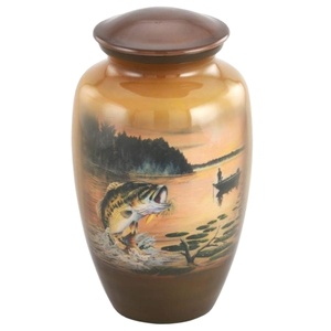 Urnas de cremación esmaltadas Diseño personalizado Impresión Venta caliente Urna americana para cenizas Recuerdo Urnas conmemorativas hechas a mano Suministros funerarios - Product Image 1