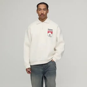 Custom Factory Plain Blank Sport Plus Size Casual <b>Pullover</b> <b>Men</b> Quarter Zipper 1/4 Zip Thick Winter Sweatshirt - Product Image 3