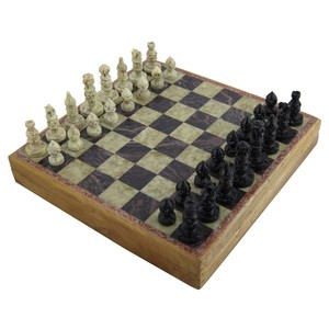 Jeu d'échecs artisanal en bois de teck |   Jeu de société artisanal sculpté de Moradabad - Product Image 4