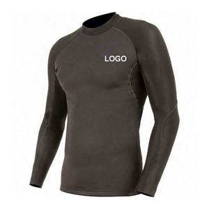 Custom Breathable Quick Dry Rash Guard Men Long Sleeve Compression Spandex Cotton BJJ MMA Gym Workout Shirt OEM Service - Product Image 4