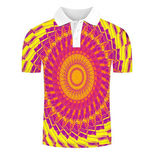 Camiseta Deportiva de Manga Corta con Estampado Geométrico para Hombre, de Secado Rápido, Transpirable, en Verde, Blanco y Amarillo, de Poliéster - Product Image 3