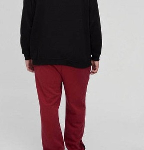 Pantalon de jogging ample en molleton uni pour homme avec cordon de serrage, respirant et évasé - Product Image 3