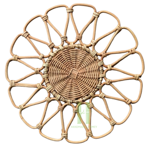 Nouveau design d'assiettes de chargeur en rotin à la mode napperon en rotin Boho napperon OEM Offre Spéciale napperon plaque de chargeur en osier du Vietnam - Product Image 1