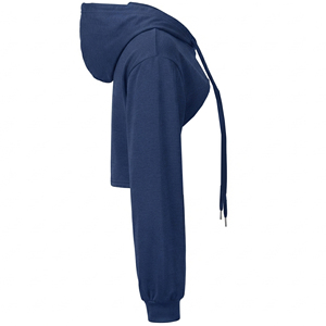 Sweat à capuche court d'hiver pour femme en molleton de coton doux, marque privée, OEM, ODM, vente en gros, fournisseur d'usine de vêtements - Product Image 2