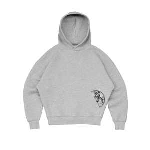 เสื้อฮู้ดดี้ผู้ชายสีดำล้วน ทรงปกติ สวมใส่สบาย ผลิตจากผ้าฟลีซ - Product Image 1