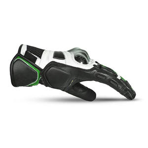 Customized High Quality Racing <b>Gloves</b> Palm Protection <b>Touch</b> <b>Screen</b> Compatibility Hook Loop Closure 100% Genuine Cowhide Leather - Product Image 6