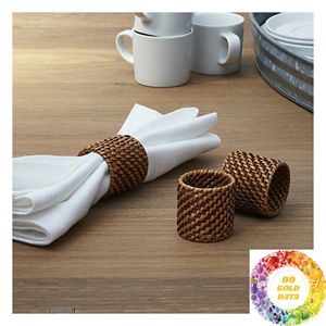 Anillo para Servilletas de Ratán Hecho a Mano, Accesorio Natural para Mesa de Comedor, para Bodas, Catering, Banquetes, Restaurantes y Eventos - Product Image 4