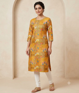 Tissu Jacquard Banarasi Premium Brodé à Motifs Floraux 100% Polyester Séchage Rapide Enduit PA Léger Non Cousu pour Femme - Product Image 5