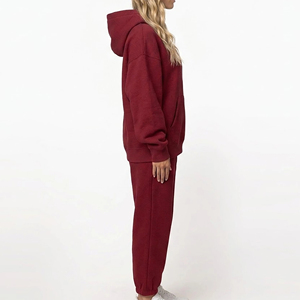 Streetwear Wholesale Affordable Price Oversized Pullover Hoodie & Baggy Jogger Set Solid Color Heavyweight Gym Wear <b>Sweatsuit</b> - Product Image 2