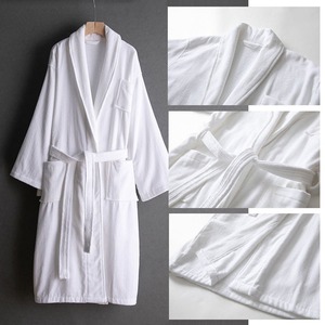 Albornoces de Algodón al por Mayor, Bata de Baño Suave de Tela de Rizo, Absorbente y Cómoda, Unisex, para Hoteles y Spas - Product Image 5