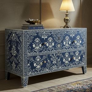 Muebles con incrustaciones de hueso, muebles de lujo con incrustaciones de hueso – Decoración para el hogar hecha a mano por diseñadores - Product Image 1