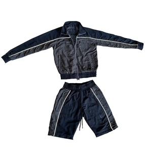 Custom <b>Men's</b> <b>Summer</b> Woven Windbreaker Tracksuit Set Breathable Lightweight Waterproof <b>Jacket</b> Pants for Outdoor Use Hip Hop Style - Product Image 1