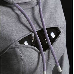 New Arrivals Streetwear Hooded Sweatshirt Cotton Fleece with Custom Logo Women Blank Hoodies <b>Strings</b> - Product Image 5