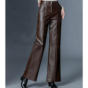 Pantalon en cuir pour femme, confortable, tendance, élégant, durable, en cuir véritable, idéal pour le style urbain. - Product Image 4