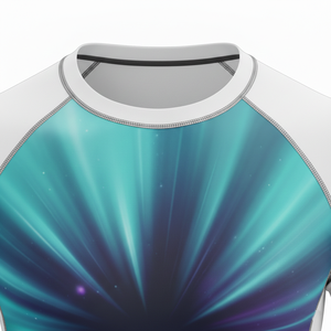 Maillot de compression à manches courtes personnalisé, sublimé, respirant, avec coutures renforcées, tissu durable, pour entraînement MMA et BJJ. - Product Image 4