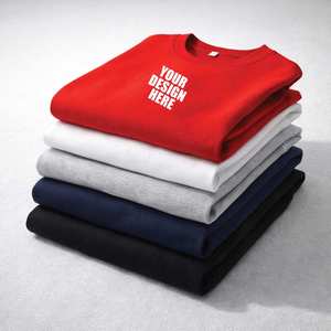 Fabrication OEM de sweat-shirts en coton surdimensionnés pour hommes, pull-over décontracté, chaud, à manches longues, col rond, sweat-shirt pour hommes 330 g/m², vente en gros - Product Image 3