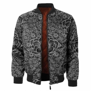 Chaqueta de Invierno Acolchada con Doble Cremallera y Capucha, Estilo Camuflaje, Personalizada por Sublimación, para Hombre - Product Image 3