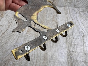 Horse Shape Gold Brass <b>Key</b> Holder <b>Wall</b> Mounted <b>Hook</b> Organizer For Door Side Daily Use Essentials And Home Car <b>Keys</b> Use - Product Image 2