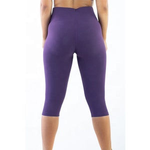 Leggings Deportivos de Mujer, Cintura Alta, Capri para Fitness, con Bolsillos, 3/4 de Longitud, Corte Regular, Pantalones de Yoga Cortos, Elásticos - Product Image 6