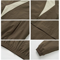 Ensemble coupe-vent en nylon pour femme, vêtements tendance, sweat-shirt demi-zip, survêtement court, veste et short, ensemble 2 pièces 2026