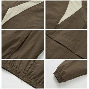 Ensemble coupe-vent en nylon pour femme, vêtements tendance, sweat-shirt demi-zip, survêtement court, veste et short, ensemble 2 pièces 2026 - Product Image 3