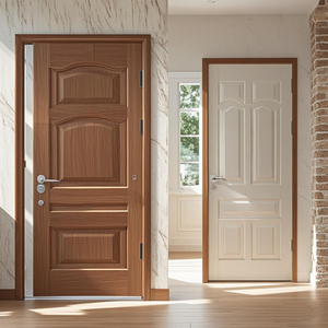 Modern Wooden MDF Interior Slab Doors Custom Factory Finished Solid Wood Panel Bedroom Doors for Apartments Villa Hotel Use - Product Image 2