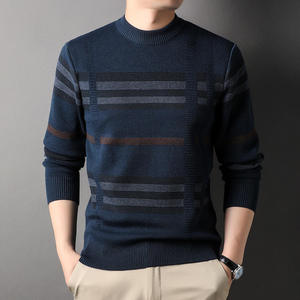 WARPRO INDUSTRY Pull-over en maille unie pour homme, imprimé délavé, respirant, anti-plis, à manches longues, coupe classique, hiver - Product Image 6