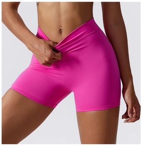 Shorts de yoga pour femme, effet push-up, pour la gym et l'exercice, style cycliste, avec plis au dos - Product Image 5