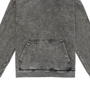 Venta al por mayor de gran tamaño pulóver con capucha hombres 65% algodón 35% poliéster Vintage diseño desgastado lavado ropa de entrenamiento con capucha - Product Image 5