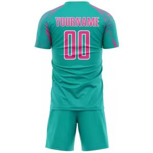 Maillot de football à séchage rapide pour hommes, impression par transfert thermique avec nom personnalisé, uniforme de football 100% polyester, kits d'équipe sportive pour adultes - Product Image 3