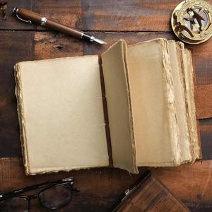 Diario de Cuero Genuino Marrón Claro, con Tapa Dura, Sin Ácidos ni Químicos, Cosido a Mano, con Cierre Metálico, Diseño Vintage - Product Image 2