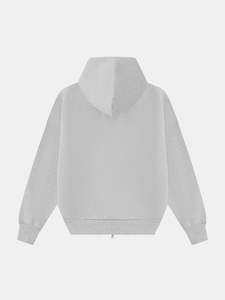 เสื้อฮู้ดซิปผู้ชายทรงโอเวอร์ไซส์ สีพื้น ผ้าฝ้ายเฟรนช์เทอร์รี่ สไตล์ลำลอง แขนยาว สำหรับฤดูใบไม้ร่วง - Product Image 1