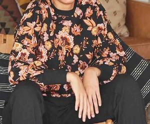 Sweat-shirt polaire oversize tie dye pour femmes de haute qualité 100% coton brodé sur le devant imprimé Design Vintage manches longues - Product Image 6