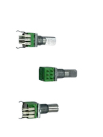 Potenciómetro Lineal de Alta Calidad Favor Union B10K de 2 Canales con Ajuste Lateral y Eje Metálico con Retenes para Amplificador de Audio