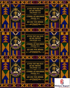 Tela Africana Religiosa Personalizada con Estampado de Cera, Uniforme de Iglesia Kente, Fabricante de Textiles, Proveedor Mayorista - Product Image 5