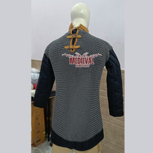 Haut de gilet en maille artisanal en acier doux à anneaux boutés, armure de chevalier pour adulte unisexe, costume de reconstitution historique et cosplay - Product Image 6