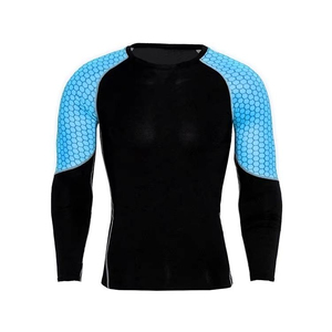 <b>Men</b> Full Sleeve <b>Compression</b> Rash Guard Sublimation Print Quick Dry 100% Polyester UPF50+ 140g Sport <b>Shirt</b> - Product Image 5