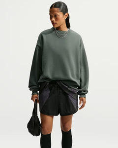 Sweat-shirt à col rond surdimensionné pour femme, couleur unie, tricoté en coton et fibre de bambou, style streetwear d'automne - Product Image 3