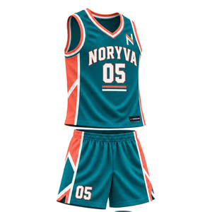Ensemble d'uniformes de basketball personnalisés pour hommes, bleu ciel et blanc, maillot sans manches à col en V et short avec empiècements latéraux, nom et numéro de l'équipe, kits en gros - Product Image 1