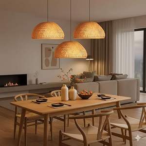 Pantalla de Lámpara Colgante de Bambú Minimalista Moderna, Tejida Naturalmente, para Decoración del Hogar, Venta al por Mayor, Fabricada por KingCraftViet - Product Image 4