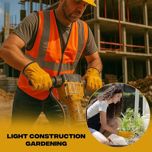 New Arrival Fire Proof Anti Slip Working <b>Gloves</b> Cow Hide Leather <b>Touch</b> <b>Screen</b> Resistant Working <b>Gloves</b> With Elastic Cuff - Product Image 4