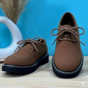 Chaussures décontractées en daim marron pour hommes avec semelle en caoutchouc et lacets pour événements en plein air, shorts pour hommes - Product Image 4