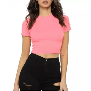 Camiseta Deportiva Personalizada de Verano, Estilo Running, Fitness, Manga Corta, Yoga, Top Corto Informal, Básico, Holgado, para Mujer - Product Image 1
