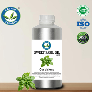 ISO Certified 5 KG Sweet Basil <b>Essential</b> <b>Oil</b> Natural Pure Ocimum Basilicum Herbal <b>Oil</b> - For Skincare & Hair Growth - From India - Product Image 5