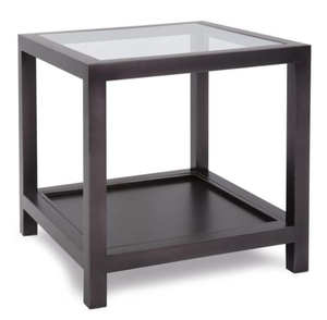 Square <b>Glass</b> Top End <b>Table</b> Aluminum Frame Double Layer <b>Side</b> <b>Table</b> Modern Patio Coffee <b>Table</b> - Product Image 1
