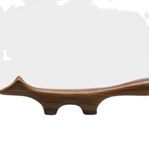 Figurine de renard en bois minimaliste faite à la main Sculpture animale en bois naturel pour anniversaire Diwali ornement décoratif loup renard en bois - Product Image 1