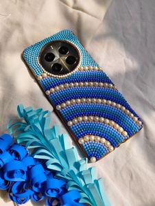 Cartera de Diseño Artesanal con Grabado a Mano, Funda para Teléfono de Cuero Vacuno con Detalles en Oro y Turquesa, Cartera Elegante para Mujer - Product Image 5